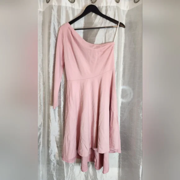 Pink One Shoulder Dress - Picture 7 of 8